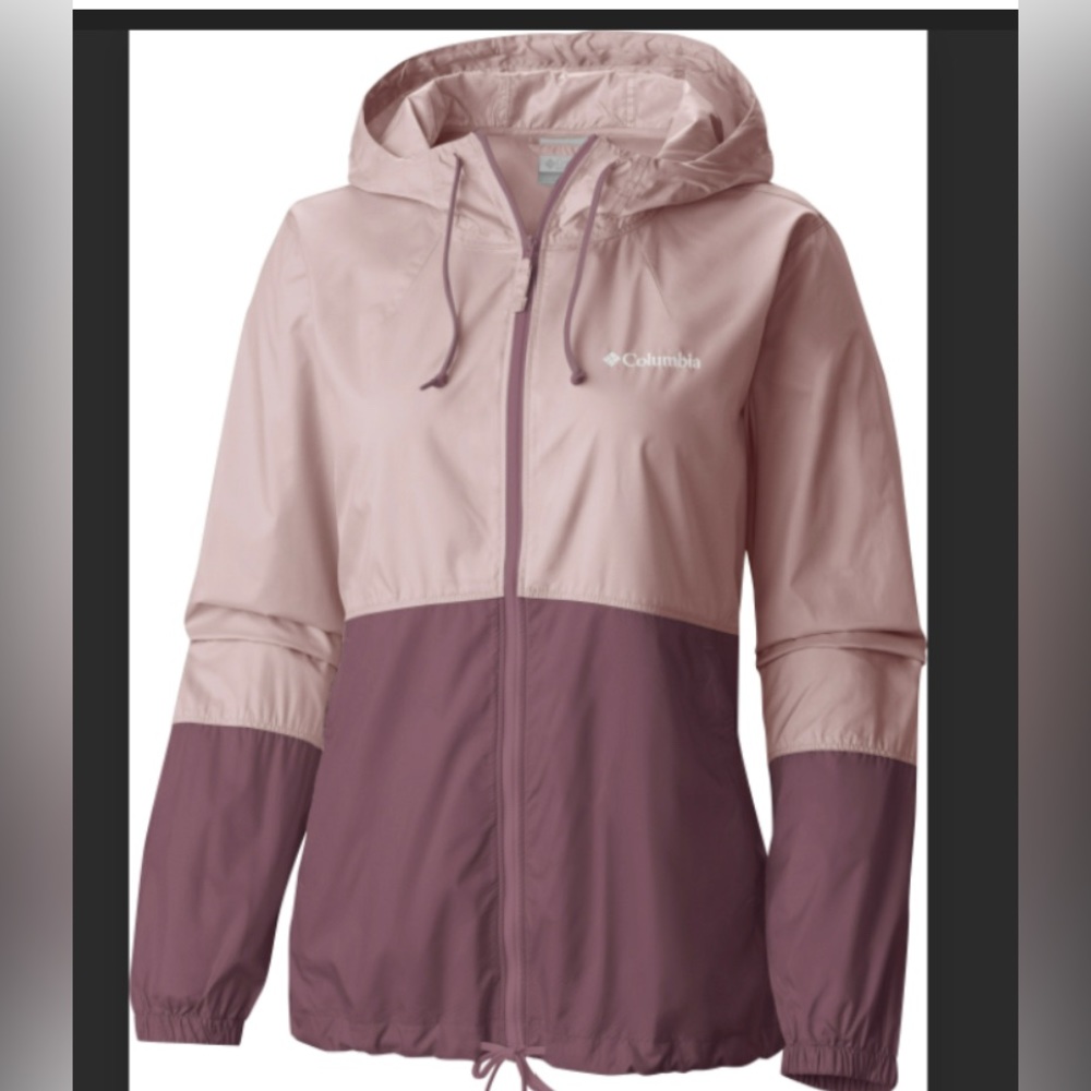 Columbia Flash Forward Colorblock Pink Windbreaker